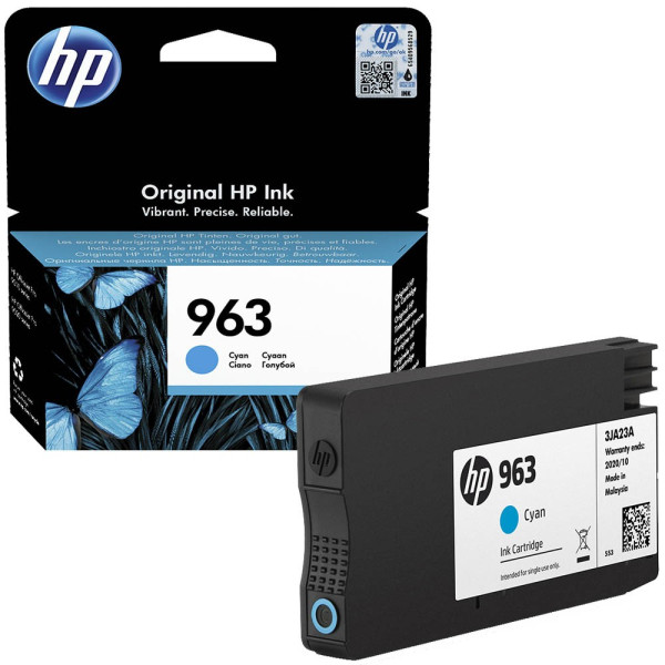 0192545866347 - Hewlett Packard - hp 963   3JA23AE Original Druckerpatrone Cyan (3JA23AEBGX)