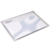 Dokumententasche Ice 2101660, A4 quer, transparent farblos, Polypropylen (PP), Druckknopfverschluss