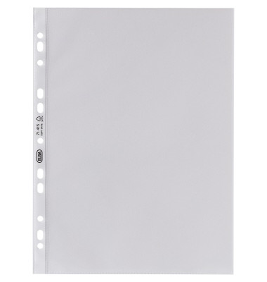 Prospekth&uuml;llen Premium 100460989, A4 glasklar glatt, oben offen, 0,09mm