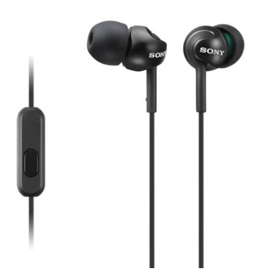 Kopfhörer Sony MDR-EX110AP In Ear Headset Schwarz