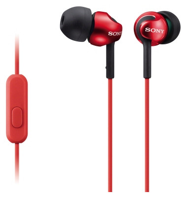 Kopfhörer Sony MDR-EX110AP In Ear Headset Rot Kopfhörer Sony MDR-EX110AP In Ear Headset Rot