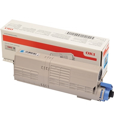 OKI Toner C532 C542 MC563 MC573 46490607 Original Cyan 6000 Seiten