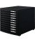 Schubladenbox Contur 1510-13 schwarz/schwarz 10 Schubladen geschlossen