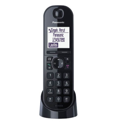 Schnurloses Telefon VoIP Panasonic KX-TGQ200GB Babyphone, Freisprechen Beleuchtetes Display Schwarz