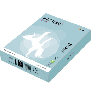 Kopierpapier Maestro Color 9417-AB48A80S wasserblau A4 80g 