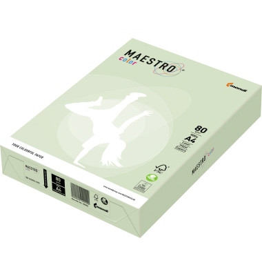 Kopierpapier Maestro Color 9417-GN27A80S grün pastell A4 80g 