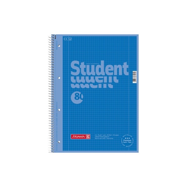 4003273679535 - Collegeblock 10-67928133 Student Colour Code Lineatur 28   kariert mit Rand innen außen A4 90g blau 80 Blatt 4003273679535 
