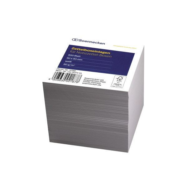 4003630021878 - Notizzettel 5789 9x9x9cm weiß Papier inkl 800 Notizzettel 4003630021878 Soennecken