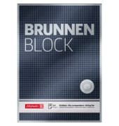 Briefblock 1052828 Premium, Lineatur 22 / kariert, A4, 90g, grau, 50 Blatt