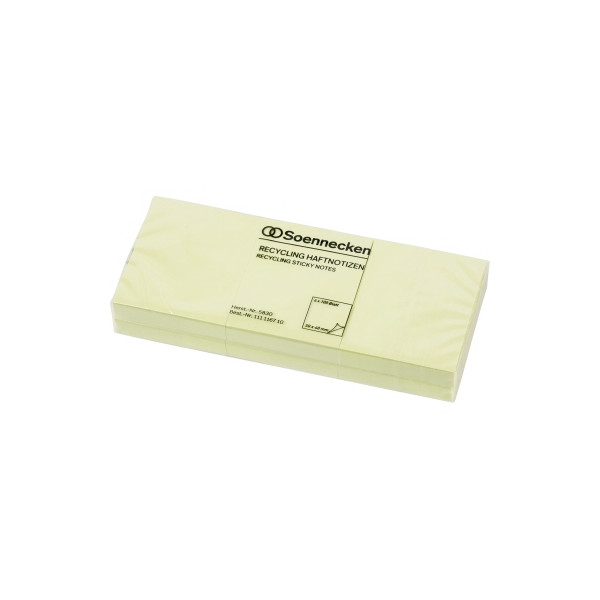 4003630013200 - Haftnotiz Recycling 50 x 40 mm (B x H) gelb 100 Bl Block 6 Block Pack 4003630013200 6 Stück