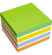 Haftnotizwürfel Farbmix Brilliant 75 x 75 mm (B x H) moosgrün, weiß, rapsgelb, violett, orange 450 Bl.