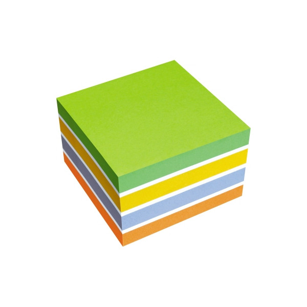 4003630014795 - Haftnotizwürfel Farbmix Brilliant 75 x 75 mm (B x H) moosgrün weiß rapsgelb violett orange 450 Bl 4003630014795 450 Blatt