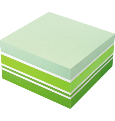 Haftnotizwürfel Farbmix Brilliant 75 x 75 mm (B x H) grün, weiß 400 Bl.
