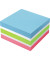 Haftnotizen 5819, Farbmix Brilliant, 75x75mm, blau/grün/pink, quadratisch