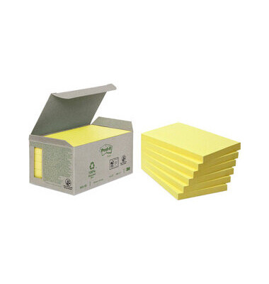 Haftnotizen 655-1B, Recycling Notes, 127x76mm, gelb, rechteckig