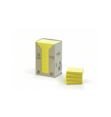 Haftnotizen 653-1T, Recycling Notes Tower, 38x51mm, gelb, rechteckig
