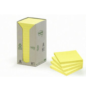 Haftnotizen 654-1T, Recycling Notes Tower, 76x76mm, gelb, quadratisch