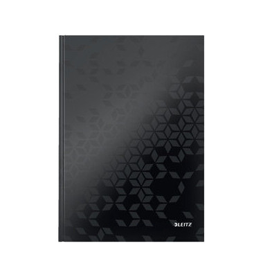 Notizbuch 4626-10-95, WOW, schwarz, A4, kariert, 90g, 80 Blatt / 160 Seiten