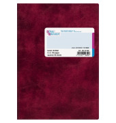 Gesch&auml;ftsbuch 86-15242, rot, A5, kariert, 70g, 96 Blatt / 192 Seiten