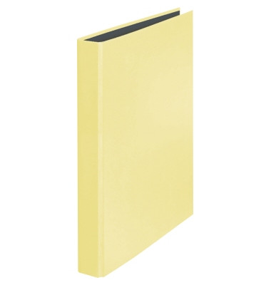 Falken Ringbuch PastellColor DIN A4 Pappe, glanzkaschiert vanille gelb