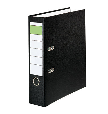 Ordner 10077816, A4 80mm breit PP vollfarbig schwarz