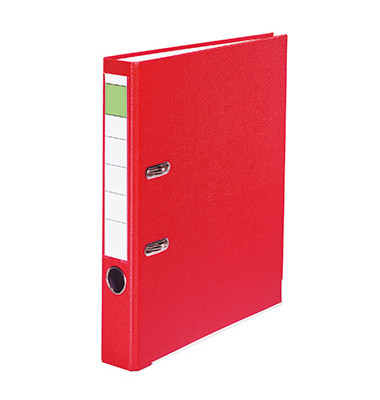 Ordner 10077972, A4 50mm schmal PP vollfarbig rot