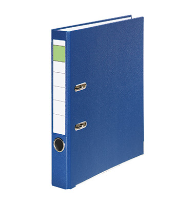 Ordner 10077980, A4 50mm schmal PP vollfarbig blau
