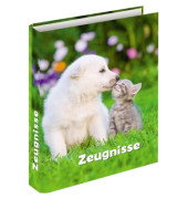 Zeugnismappen-Ringbuch 46755 Hund & Katze A4 4-Ring Ø 20mm