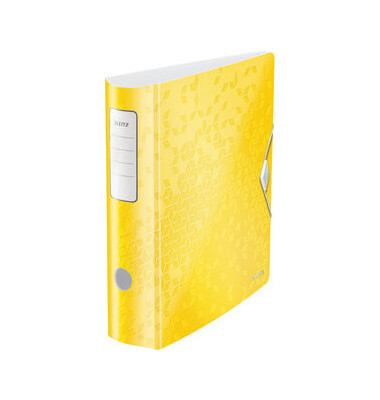 Ordner Active WOW 1106-00-16, A4 82mm breit Kunststoff vollfarbig, glänzend, gemustert gelb