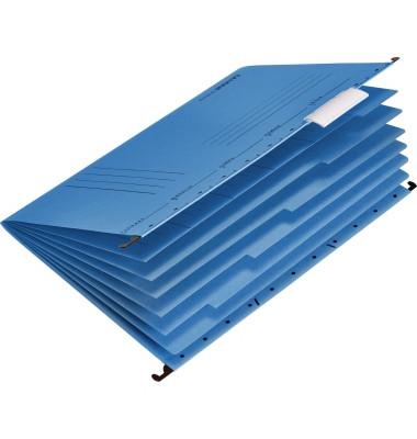 Personalmappe UniReg DIN A4 230g/m² mit Organisationsaufdruck Kraftkarton blau