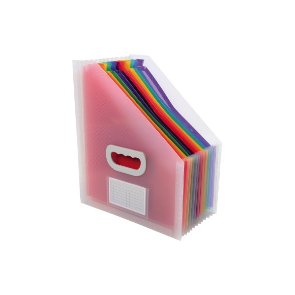 3130630555988 - Stehsammler 55598E Crystal 265x325mm A4 Polypropylen kristall mehrfarbig 12 Fächer 3130630555988 Exacompta