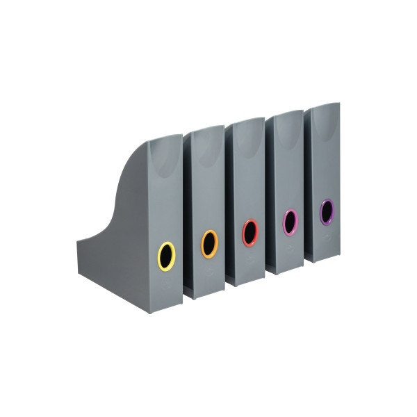 4005546986869 - Stehsammler 770657 Varicolor 73x241x306mm A4 Polystyrol anthrazit farbig sortiert 4005546986869 770657 5 Stück