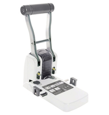 Registraturlocher Germ-Savy ECO P1100 1404, wei&szlig;, bis 10mm 100 Blatt, mit Anschlagschiene