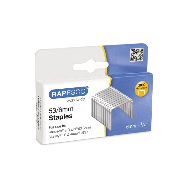 5018505053235 - Heftklammern 0751 Stahldraht verzinkt  5018505053235 RAPESCO 0751 2000 Stück