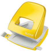 Bürolocher New NeXXT WOW 5008-10-16, gelb-metallic, bis 3mm 30 Blatt, mit Anschlagschiene