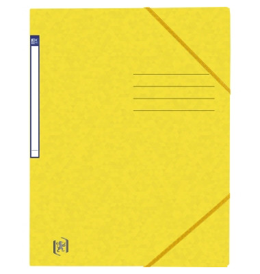 Eckspannmappe TOP FILE+ 400116265, A4 gelb Karton 390g, f&uuml;r ca. 200 Blatt  (80 g/m&sup2;)