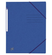 Eckspannmappe TOP FILE+ 400116263, A4 blau Karton 390g