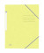 Eckspannmappe TOP FILE+ 400116357, A4 pastellgelb Karton 390g, mit 3 Einschlagklappen