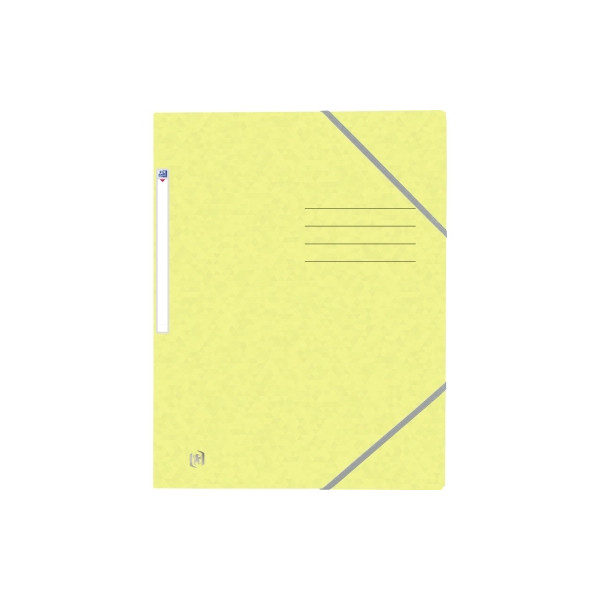3045050411007 - Eckspannmappe TOP FILE+ 400116357 A4 pastellgelb Karton 390g mit 3 Einschlagklappen 3045050411007 Oxford