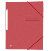 Eckspannmappe TOP FILE+ 400116308, A4 rot Karton 390g, mit 3 Einschlagklappen