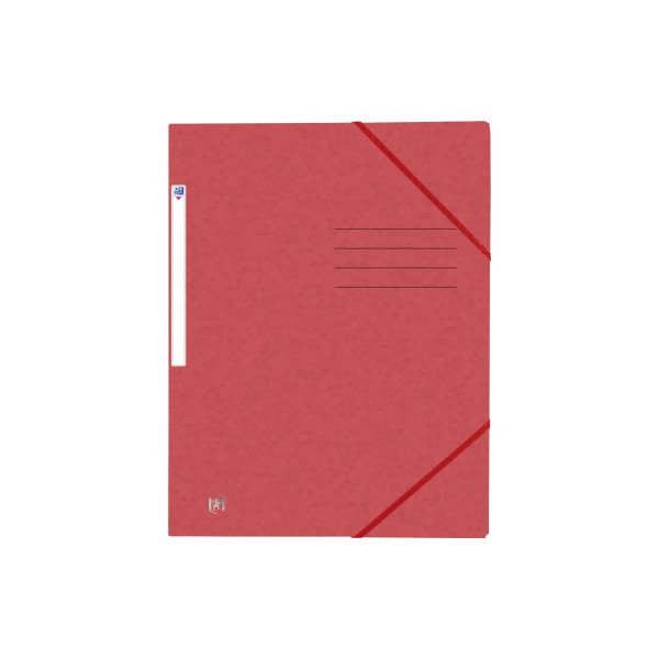 3045050410796 - Eckspannmappe TOP FILE+ 400116308 A4 rot Karton 390g mit 3 Einschlagklappen 3045050410796 Oxford