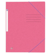 Eckspannmappe TOP FILE+ 400116353, A4 pastell-rosa Karton 390g, mit 3 Einschlagklappen