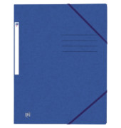 Eckspannmappe TOP FILE+ 400116324, A4 blau Karton 390g, mit 3 Einschlagklappen