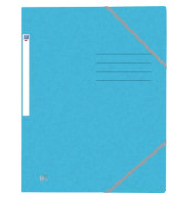 Eckspannmappe TOP FILE+ 400116323, A4 hellblau Karton 390g, f&uuml;r ca. 200 Blatt  (80 g/m&sup2;), mit 3 Einschlagklappen