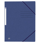 Eckspannmappe TOP FILE+ 400116325, A4 dunkelblau Karton 390g, f&uuml;r ca. 200 Blatt  (80 g/m&sup2;), mit 3 Einschlagklappen