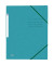 Eckspannmappe TOP FILE+ 400116326, A4 aqua Karton 390g, mit 3 Einschlagklappen