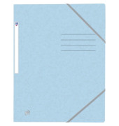Eckspannmappe TOP FILE+ 400116359, A4 pastellblau Karton 390g, mit 3 Einschlagklappen