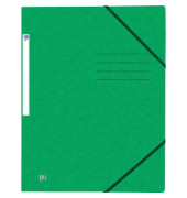 Eckspannmappe TOP FILE+ 400116355, A4 grün Karton 390g, mit 3 Einschlagklappen