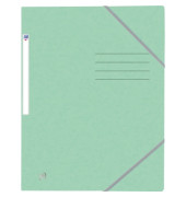 Eckspannmappe TOP FILE+ 400116356, A4 pastellgrün Karton 390g, mit 3 Einschlagklappen