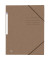 Eckspannmappe TOP FILE+ 400116330, A4 braun Karton 390g, mit 3 Einschlagklappen